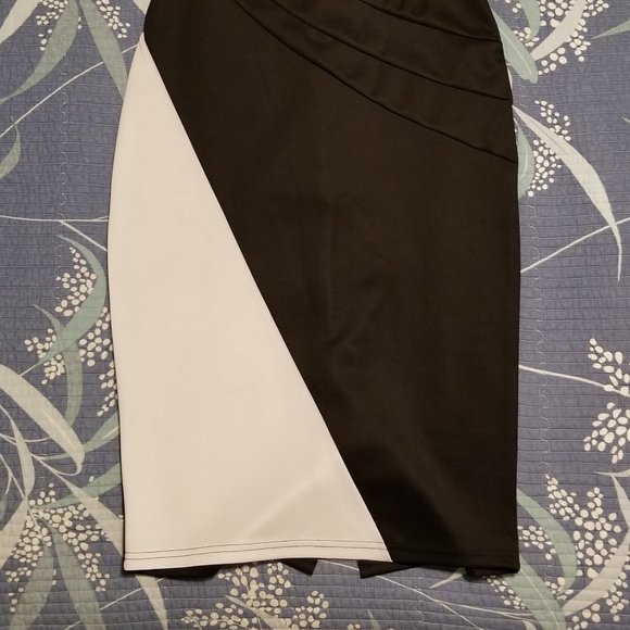 Piao Liang Fu Shi Sleeveless Dress - Black & White - Size: Medium - Picture 6 of 7